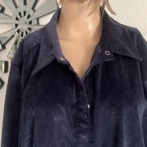 (Basic Edition) Woman’s Dark blue,velvet jacket  size XL